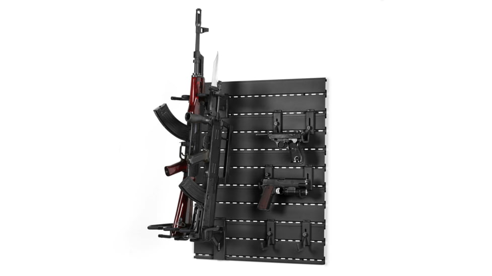 Savior Equipment Wall Rack System 5 Panel Kit w/Attachments, Black, 24in x 30.25in x 0.63in, WRS-HALF-A3P6-BK