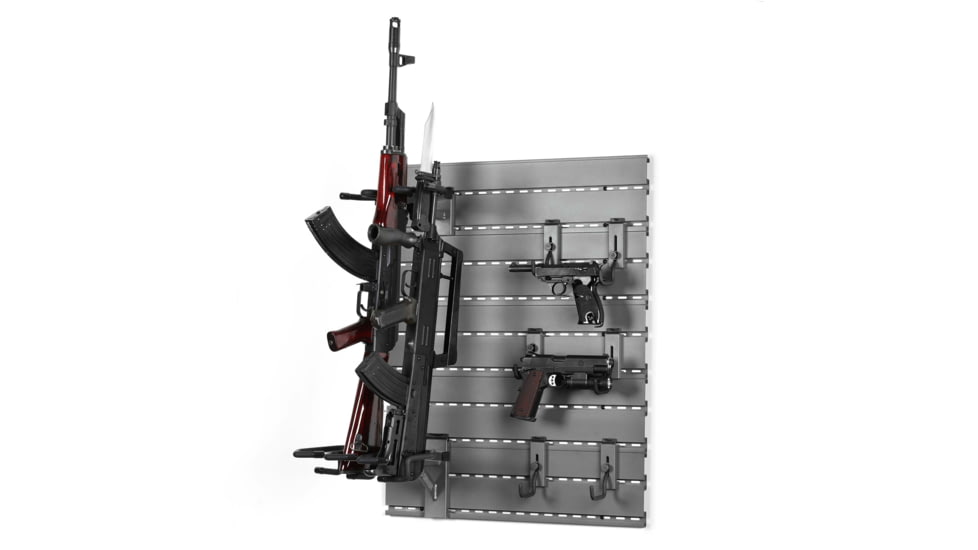 Savior Equipment Wall Rack System 5 Panel Kit w/Attachments, Grey, 24in x 30.25in x 0.63in, WRS-HALF-A3P6-GS