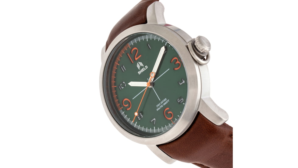 Shield Berge Diver Watch - Mens, Green/Brown, One Size, SLDSH101-4
