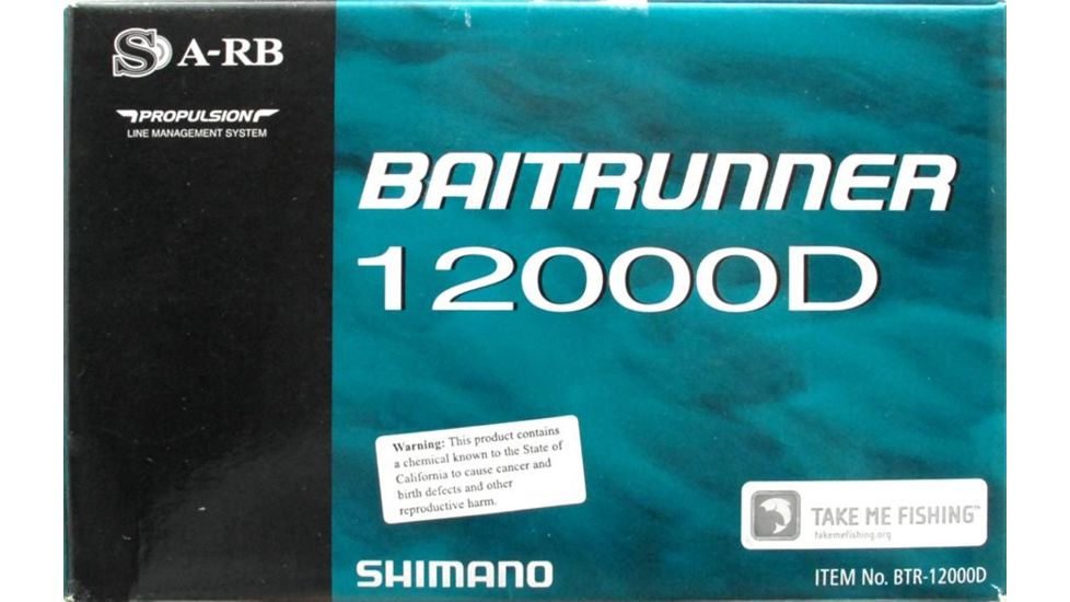 Shimano Baitrunner 1200D Spinning Reel, 4.4:1, 3+1, Ambidextrous, BTR12000D