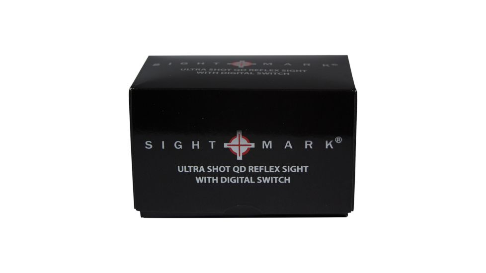 Sightmark Ultra Shot 1x34mm 4 Pattern MOA Reticle QD Digital Switch Red Dot Sight, 3x AG5 Battery, Black, SM14000