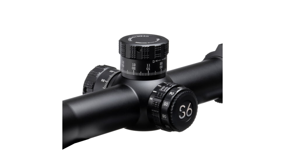 Sightron S6 Rifle Scope, 5-30x56mm, 34mm Tube, First Focal Plane, MH-7 IR Reticle, Satin Black, Small, 66003