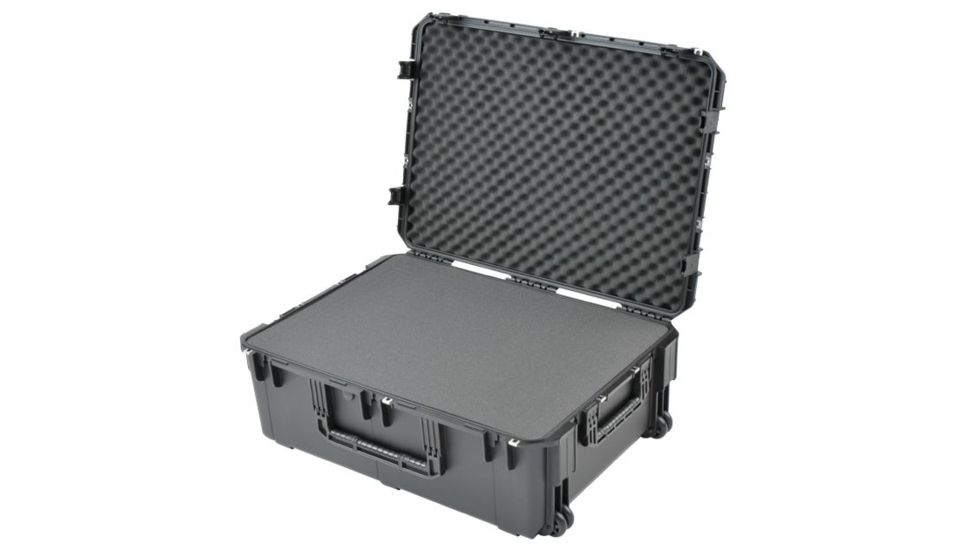 SKB Cases I Series Injection Molded Watertight &amp; Dust Proof Case Cubed foam w/wheels, Black, 34.50in x 24.50in x 12.75in 3I-3424-12BC