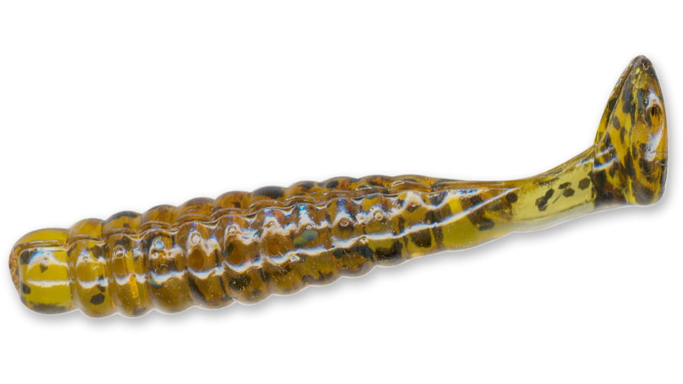 Slider Crappie Panfish Grub, 18, 1.5in, Pumpkin w/ Black Flake, CSGG17