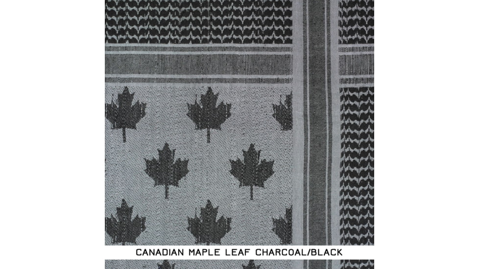 SnugPak Camcon Shemagh, Canadian Maple Leaf, Charcoal/Black, 61170