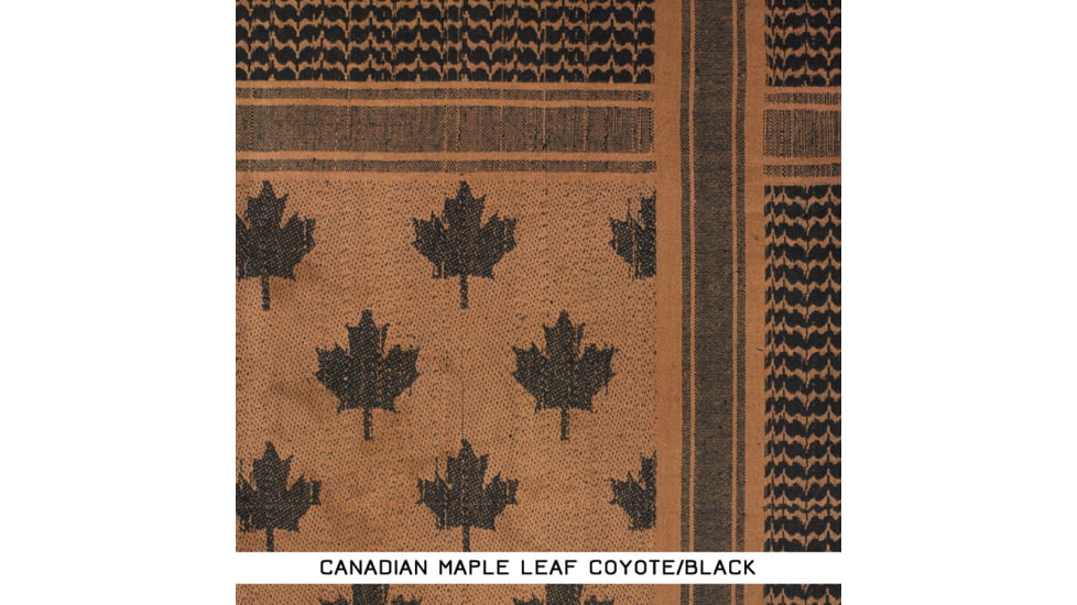 SnugPak Camcon Shemagh, Canadian Maple Leaf, Coyote/Black, 61180