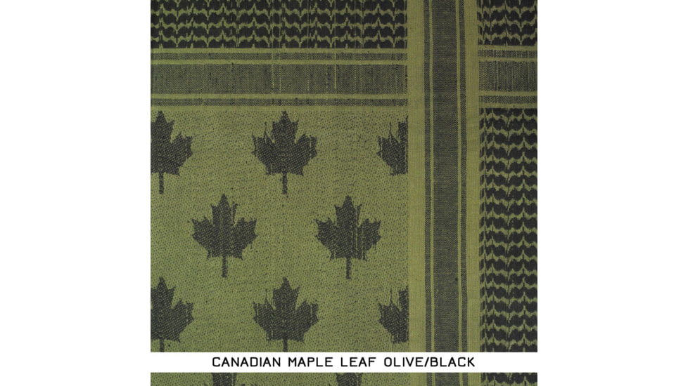 SnugPak Camcon Shemagh, Canadian Maple Leaf, Olive/Black, 61160