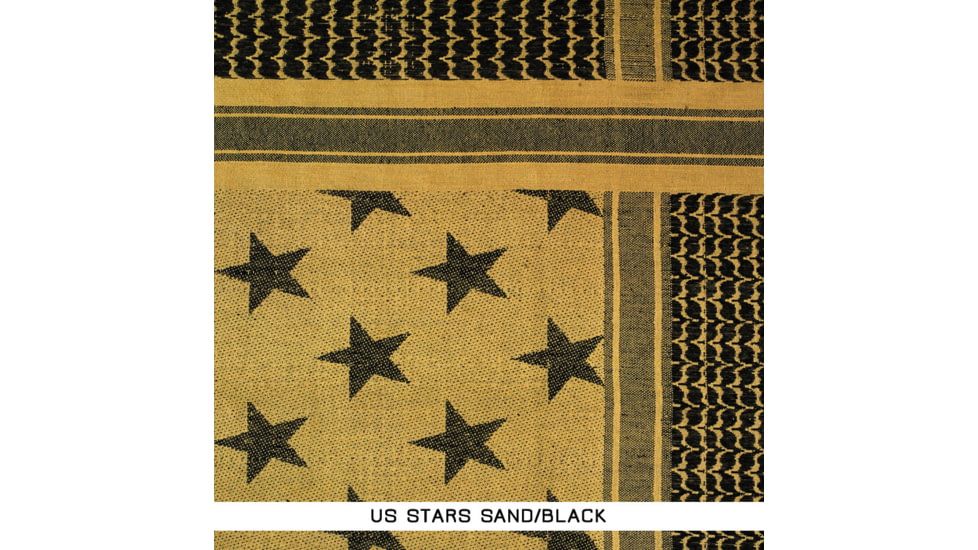 SnugPak Camcon Shemagh, Usa Stars, Sand/Black, 61110