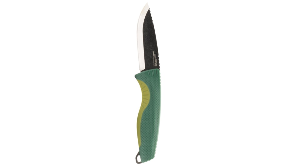 SOG Specialty Knives &amp; Tools Aegis FX Fixed Blade Knives, 3.7in, Straight Edge, CRYO KRUPP 4116 Steel, Drop Point, Green, GRN / TPU Handle, Black, SOG-17-41-02-41