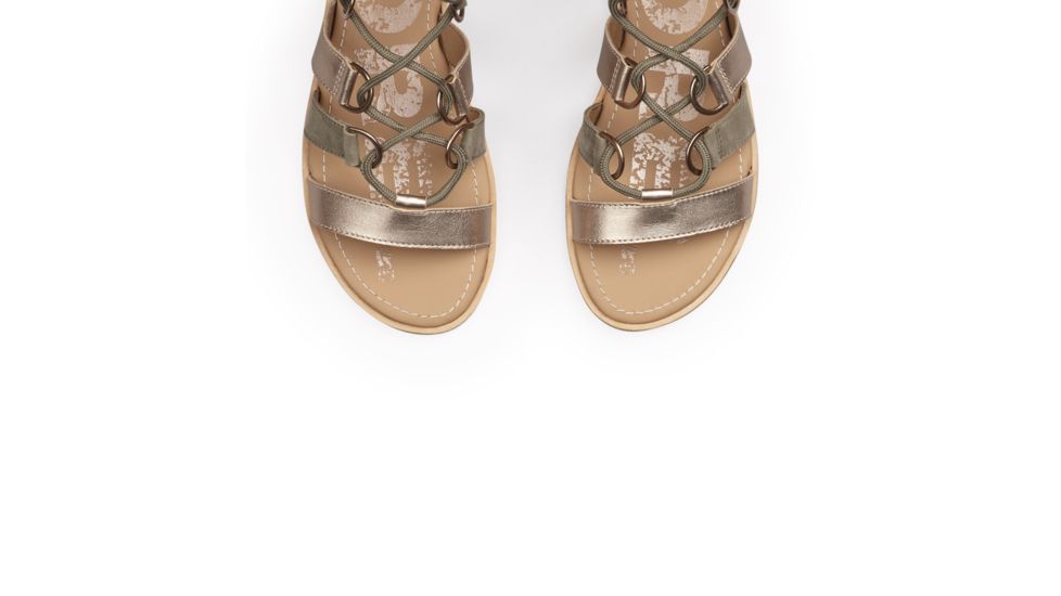 Sorel Ella Lace Up Casual Sandals - Womens, Sage, 12, 1848041365-12