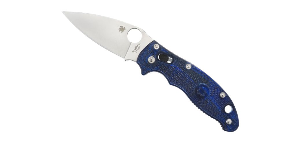 Spyderco Manix2 Folding Knife, Translucent Blue FRCP Handle, BD-1 Fine Edge Blade C101PBL2