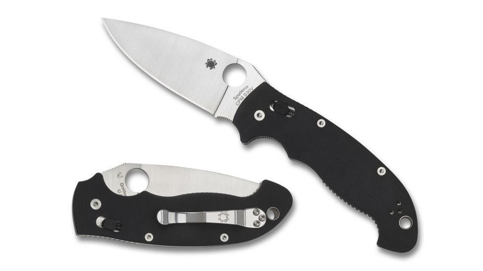 Spyderco Manix2 XL Black G-10 Handle FE Blade Fold Knife C95GP2