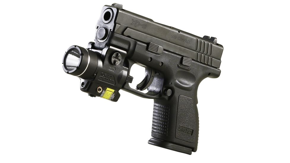 Streamlight TLR-4 Compact Handgun Laser Sight Flashlight, No Battery, Red, 170 Lumens, Black, 69243