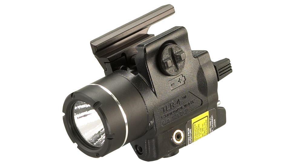Streamlight TLR-4 Rail Mounted Laser Sight and Flashlight, CR2 Lithium, Red, 170 Lumens, Black, 69241