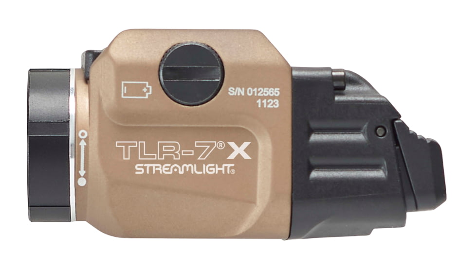 Streamlight TLR-7X Flex LED Tactical Weapon Light, CR123A, White, 500 Lumens, FDE, 69429