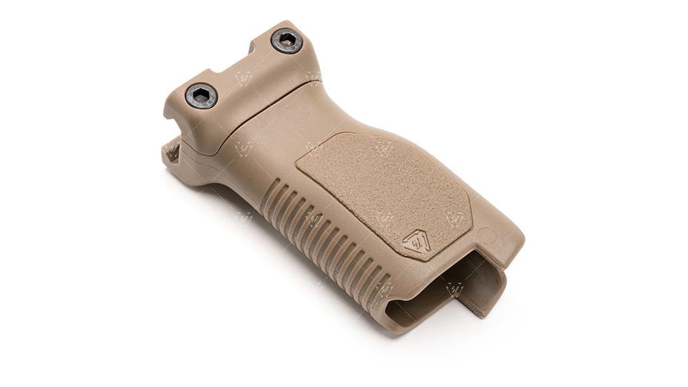 Strike Industries Angled Vertical Grip with Cable Management for 1913 Picatinny Rail, FDE, Long, SI-AR-CMAG-RAIL-L-FDE