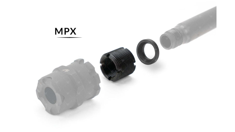 Strike Industries Strike X-Comp Thread Adapter Kit SIG MPX - M18x1 RH, Black, One Size, SI-XCOMP-ADA-MPX