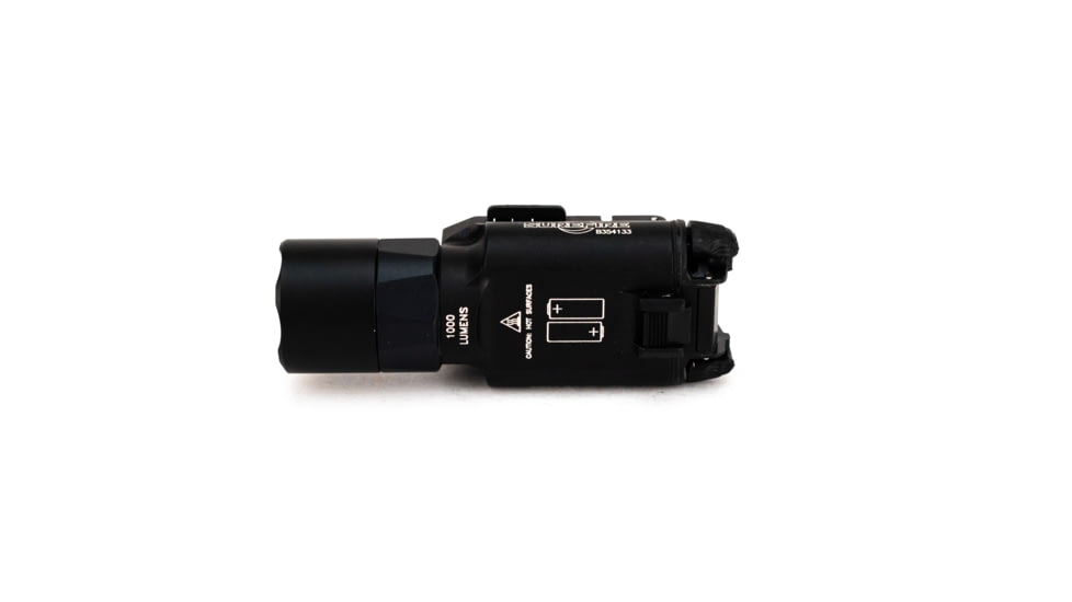 SureFire X300-B Ultra Weapon Light with T-Slot Mounting Rail, CR123A, White, 1000 Lumens, Black, X300U-B