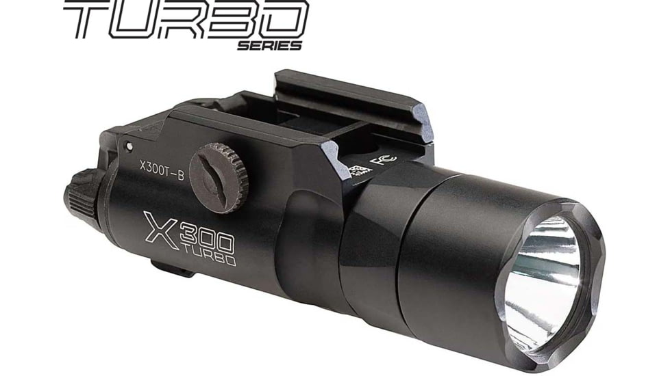 SureFire X300T-B High-Candela LED Weaponlight, 123A Lithium, White Light, 650 Lumens, Black, X300T-B