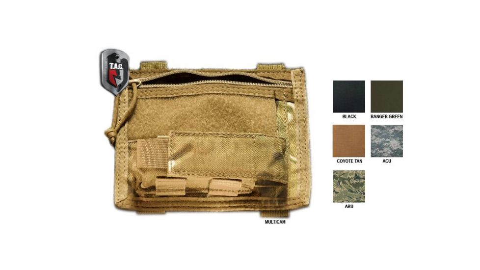 Tactical Assault Gear MOLLE Admin Rampage Pouch, Coyote Tan, Zip Closure 812327