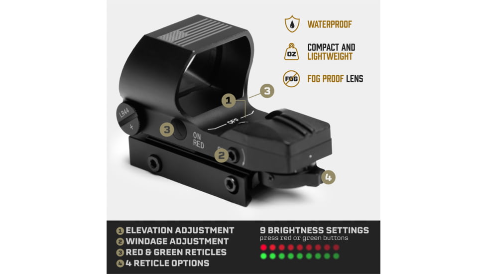 Tacticon Armament Predator V2 Red/Green Dot Reflex Sight 11 Off w
