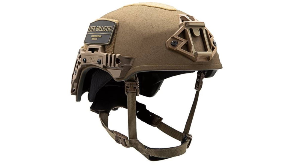 Team Wendy EXFIL Rail 3.0 Ballistic Helmet, LED Left Eye Dominant Retention, Coyote Brown, Medium/Large, 73-R3-31S-E31-L