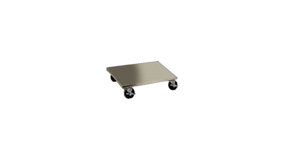 Tegrant Thermosafe ThermoSafe Dry Ice Storage and Transport Chests, ThermoSafe Brands 377R Aluminum Dolly With 4in Casters for 302 Dry Ice Chest