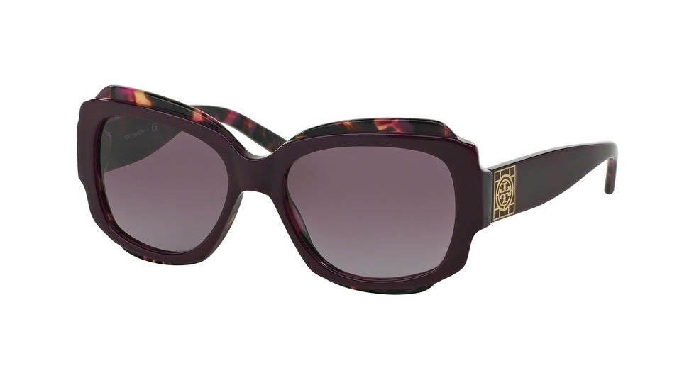 Tory Burch TY7070 Sunglasses 12818H-55 - Purple/tortoise Frame, Purple Gradient Lenses