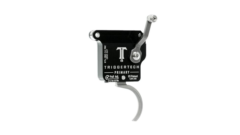 Triggertech Rem 700 Left Primary Curved Clean Trigger, Stainless R7L-SBS-14-TNC