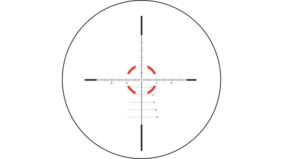 Trijicon Credo 1-10x28mm First Focal Plane 34mm Tube Riflescope w/Red/Green MRAD Segmented Circle Enhanced, Matte Finish, Exposed Elevation Adjuster w/Return to Zero Feature, Black, 2900050