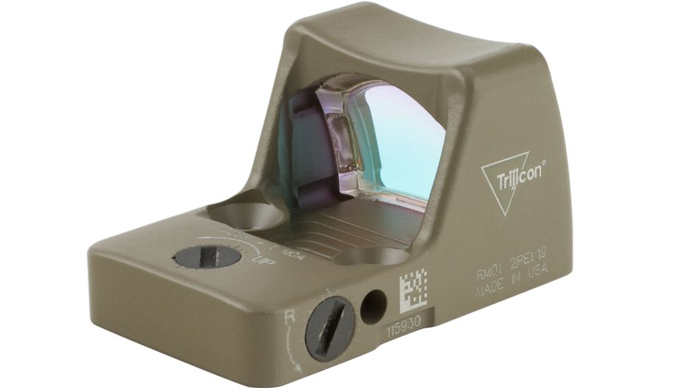 DEMO, Trijicon RM01 RMR Type 2 LED Red Dot Sight, 3.25 MOA Red Dot, No Mount, Hard Anodized, FDE, 700624