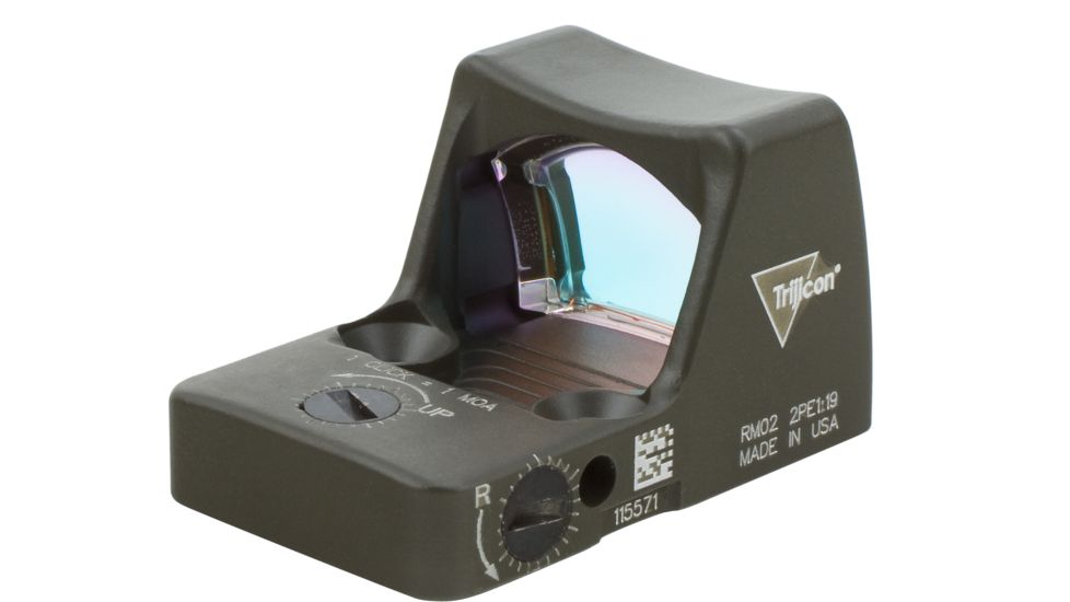 Trijicon RM01 RMR Type 2 LED Red Dot Sight, 3.25 MOA Red Dot, No Mount, Hard Anodized, ODG, 700623