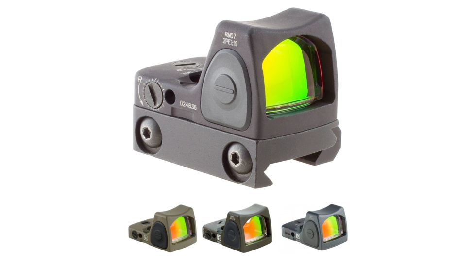 Trijicon RMR Type 2 Adjustable 6.5 MOA Red Dot Sight, Black, Cerakote Flat Dark Earth, Cerakote OD Green, Cerakote Sniper Gray