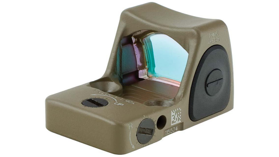 Trijicon RM06 RMR Type 2 Adjustable LED Red Dot Sight, 3.25 MOA Red Dot, No Mount, Matte, FDE, 700696