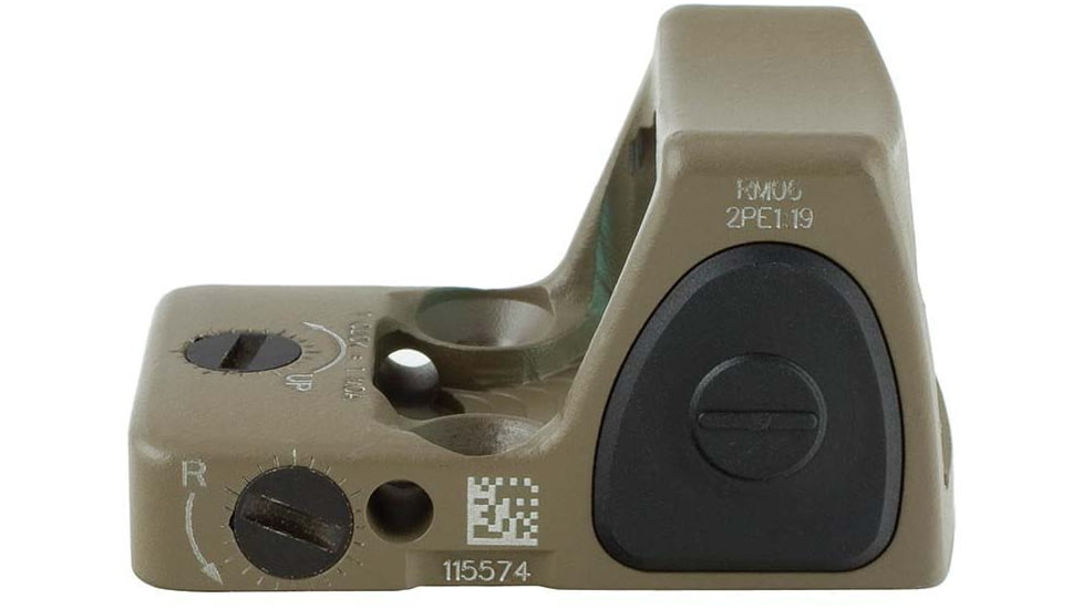 Trijicon RM06 RMR Type 2 Adjustable LED Red Dot Sight, 3.25 MOA Red Dot, No Mount, Matte, FDE, 700696