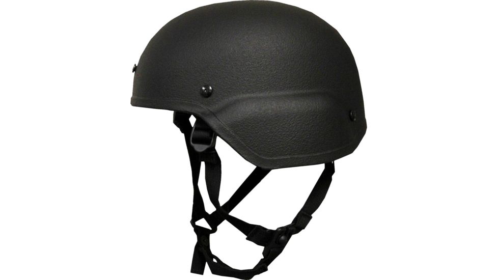 United Shield ACH Ballistic Helmet Level IIIA Military Style w/ 4pt Harness System, Black, Medium ACH-MICH MIL-BK-MD