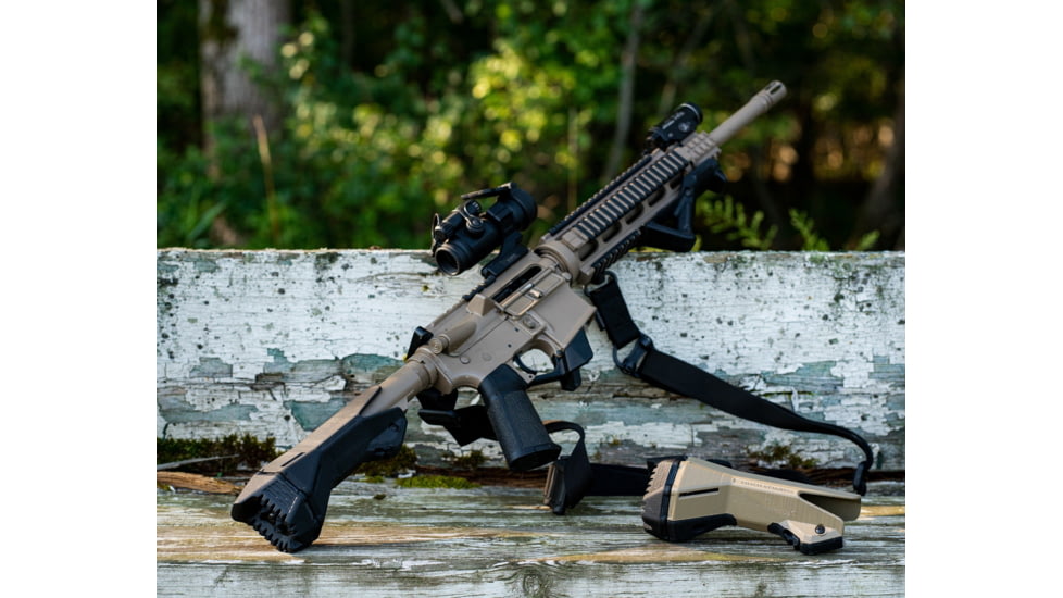 Valiant Dynamics EvolvR Telescoping Combat Stock, Black, Commercial Buffer Tube, E111-00-C-BLK