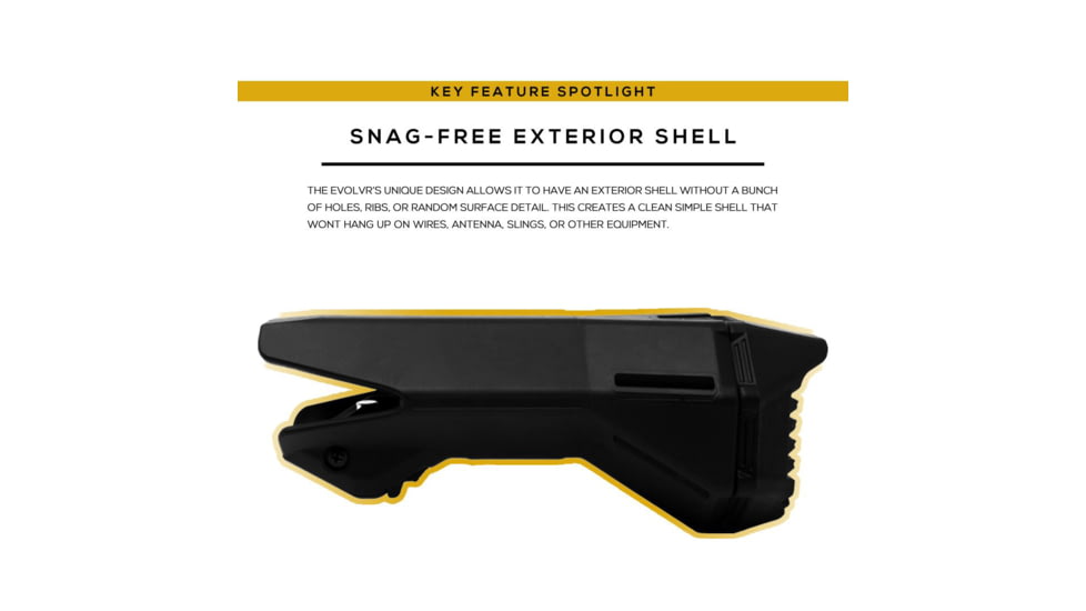 Valiant Dynamics EvolvR Telescoping Combat Stock, Black, Commercial Buffer Tube, E111-00-C-BLK