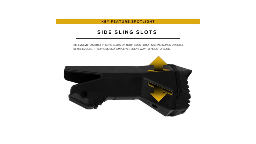 Valiant Dynamics EvolvR Telescoping Combat Stock, Black, Commercial Buffer Tube, E111-00-C-BLK