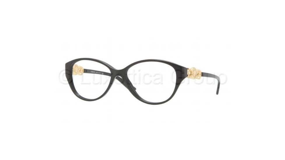 Versace VE3161 Eyeglass Frames GB1-5315 - Shiny Black Frame