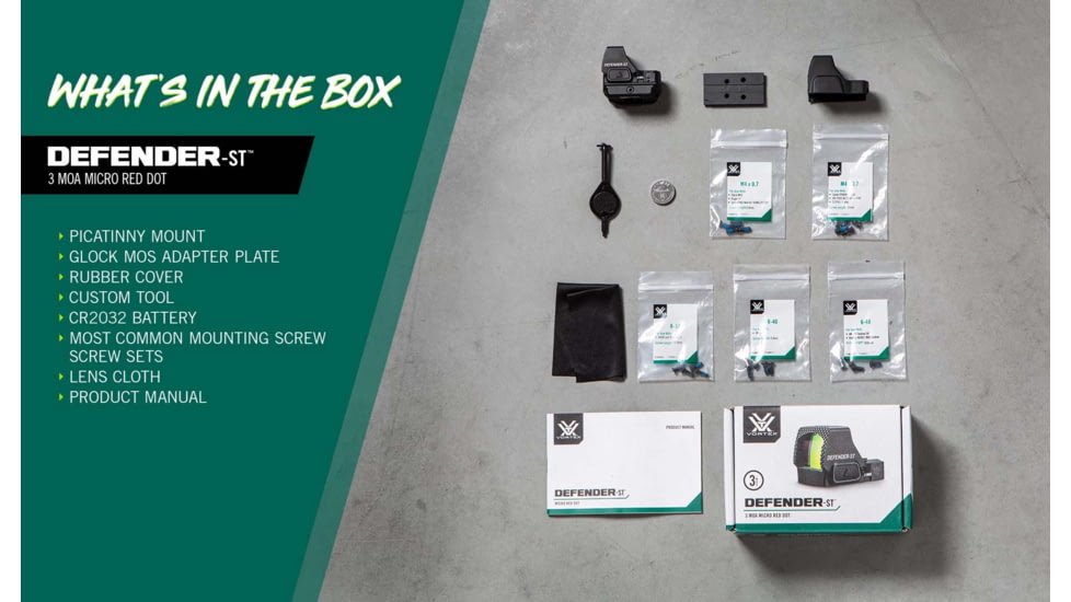 Vortex Defender-ST 3 MOA Red Dot Sight, Black, 4x5.75x2.75, DFST-MRD3