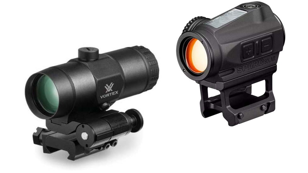 Vortex SPARC Solar 2 MOA Red Dot Sight with Magnifier with Flip Mount Finish