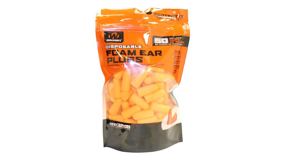 Walkers Foam Ear Plugs - 50 Pair Bag, GWP-FP50-BAG