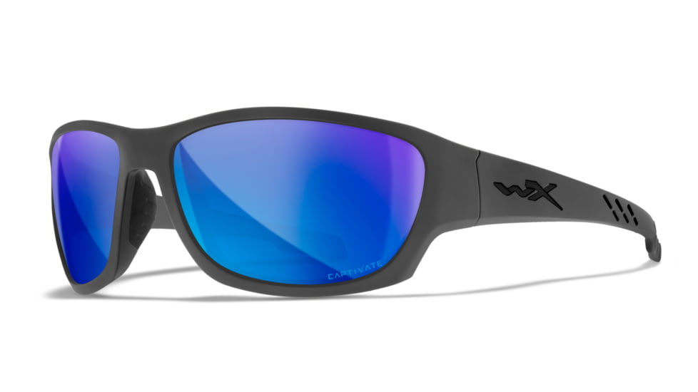 EDEMO Wiley X WX CLIMB Sunglasses, Captivate Polarized Blue Mirror/ Matte G-img-0