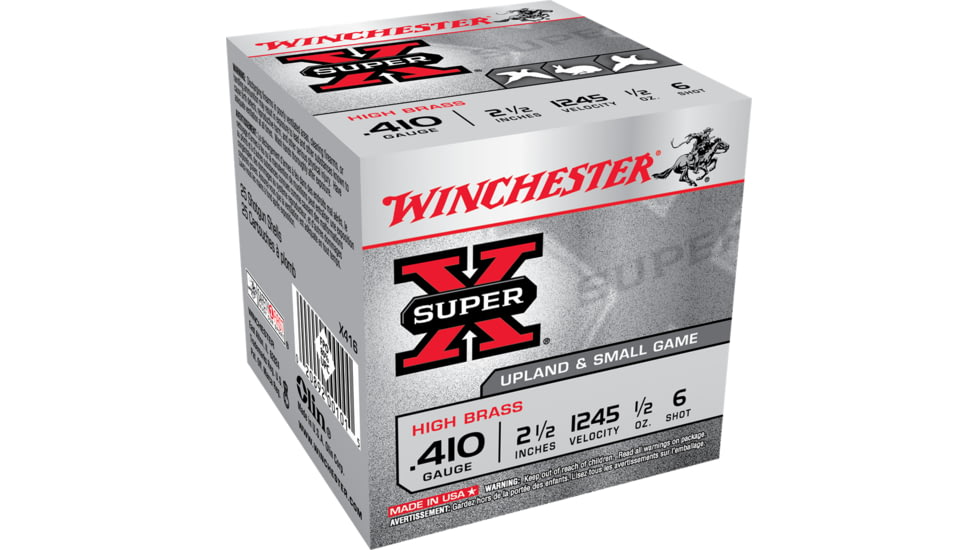 Winchester SUPER-X SHOTSHELL 410 Bore 1/2 oz 2.5in Centerfire Shotgun Ammo, 25 Rounds, X416