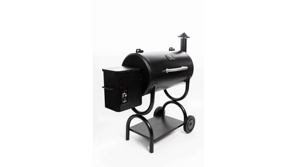 Z Grills 550B 8-in-1 Wood Pellet Grill, BBQ &amp; Smoker, Black, 47x20x45, ZPG-550B