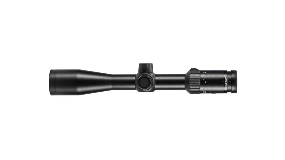 Zeiss CONQUEST V4 Rifle Scope, 3-12x44, 30mm Tube, 1/4 MOA, Z-Plex Reticle, Black, 522961-9920-000
