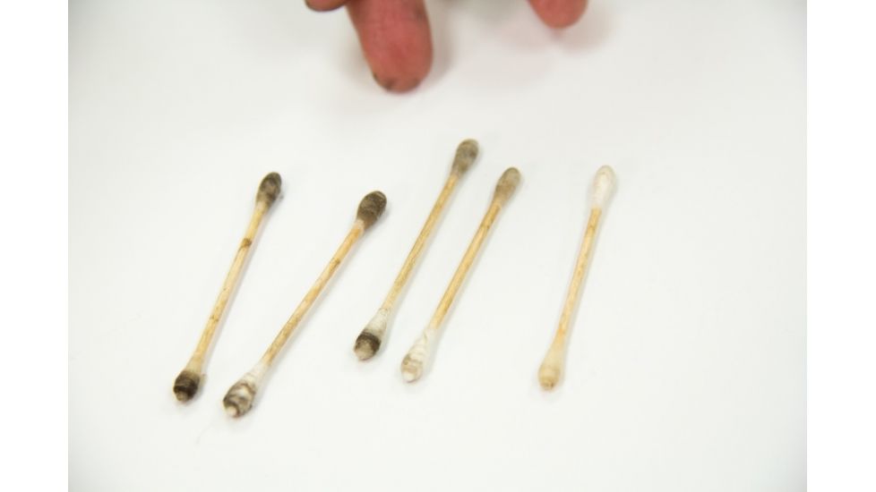 Keep Cleaning Until Swabs Come Out Clean