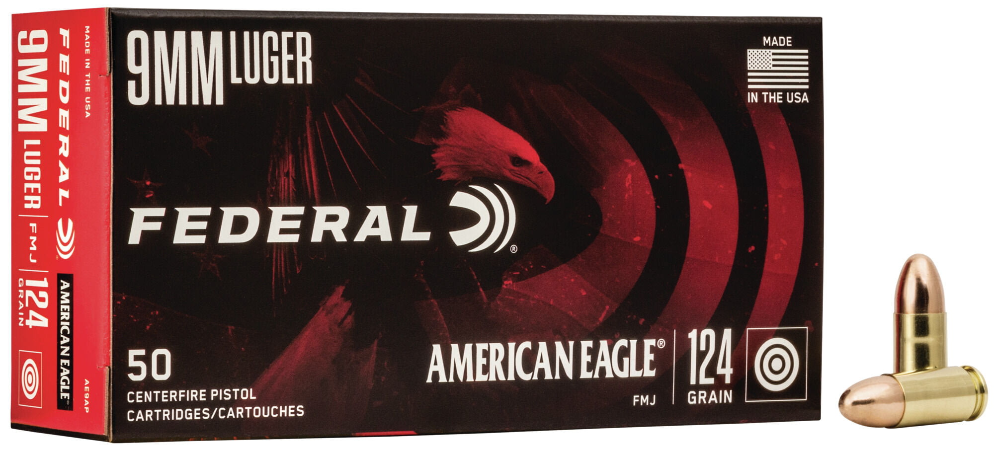 Federal Premium American Eagle 9mm Luger FMJ