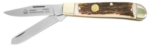 Opplanet puma knives trapper fold knife 2 8in blade stag 6410631s main